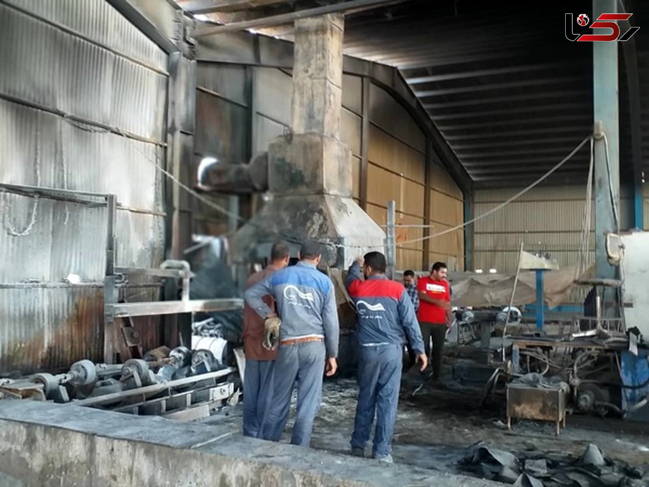 حادثه آتش سوزی در شرکت پویش لوله خوزستان + عکس