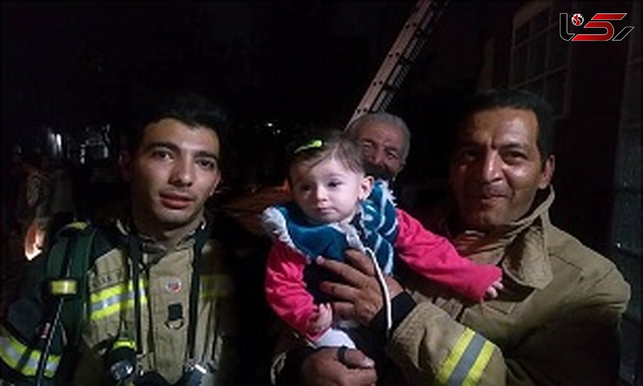 نوزاد 8 ماهه با فرار همه از خانه آتش گرفته تنها ماند! / در تهران رخ داد + عکس