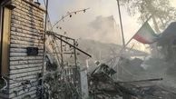 تصاویری از ساختمان تخریب شده کنسولگر ایران بر اثر حمله هوایی اسرائیل