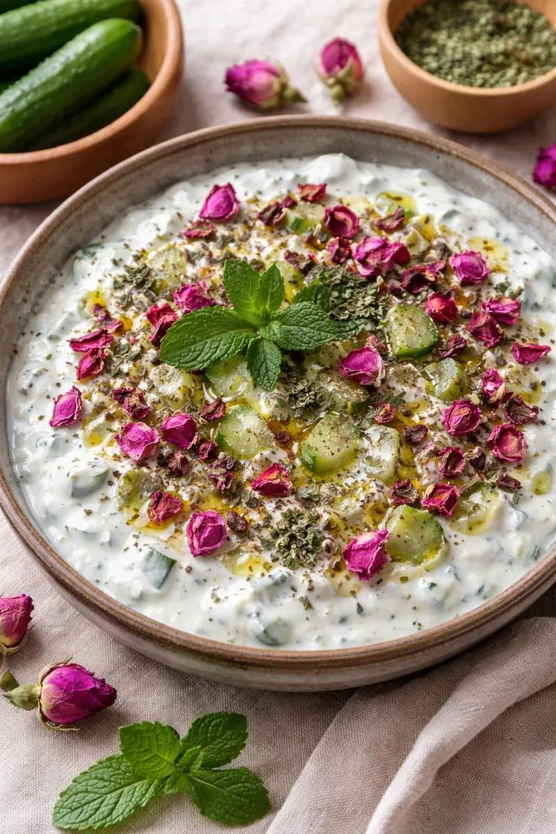 مدل های تزئین ماست و خیار