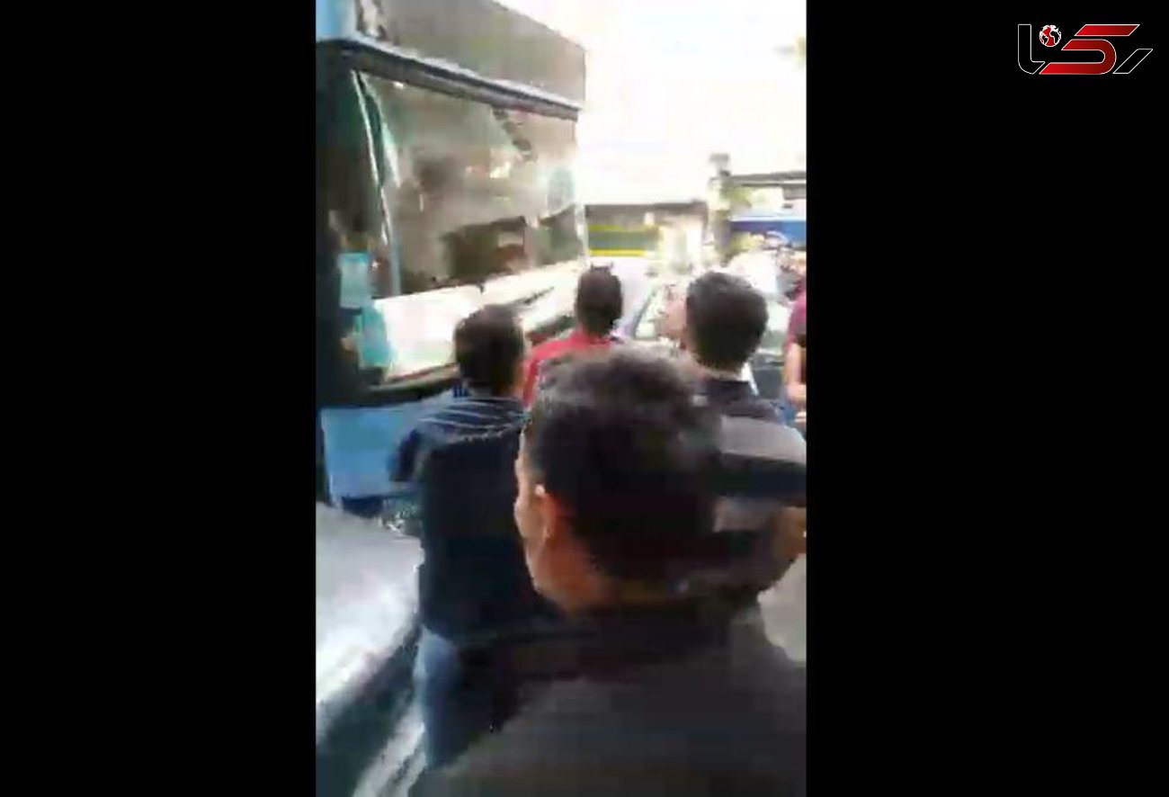 صحنه اقدام جنون آمیز راننده اتوبوس  در اسلامشهر  + فیلم و عکس 