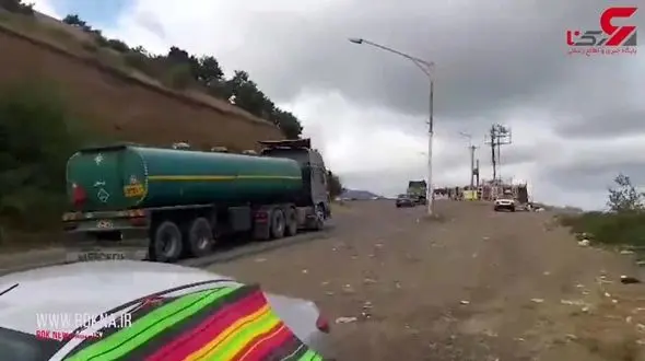 هنر نمایی با بوق در گردنه حیران  + فیلم