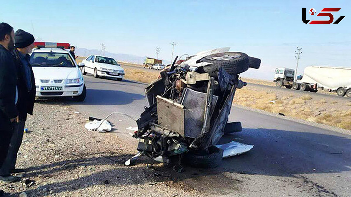 مرگ راننده در حادثه واژگونی خودرو در جاده اردستان