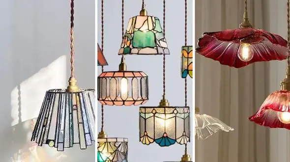 لوستر شیشه‌ ای تزئینی؛ 15 انتخاب جذاب برای دکوراسیون داخلی مدرن