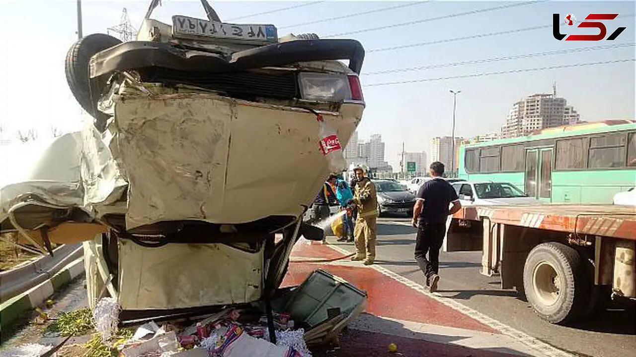 واژگونی خودرو سواری یک مجروح بر جای گذاشت 