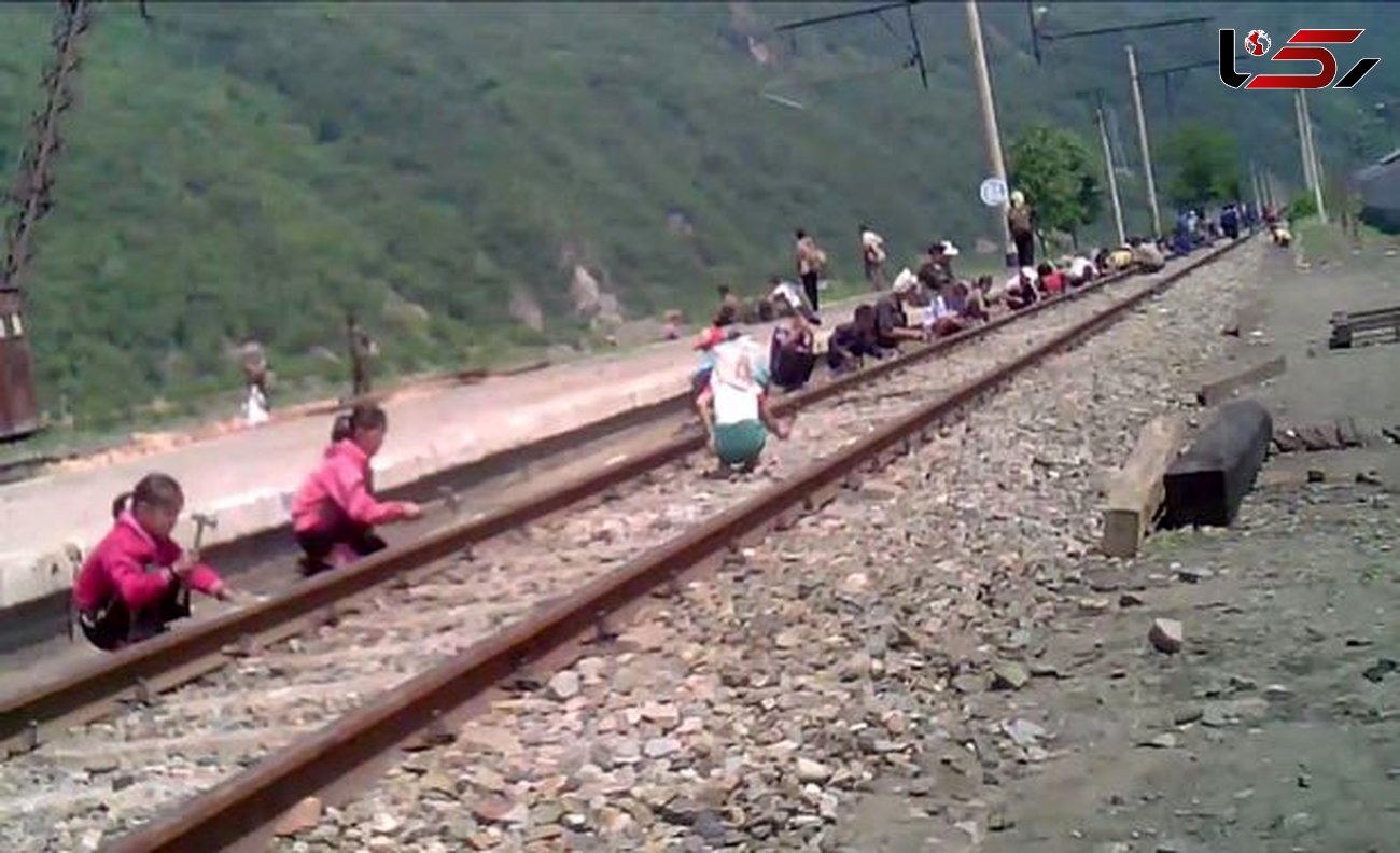 کاراجباری کودکان کره شمالی در راه آهن +فیلم و عکس