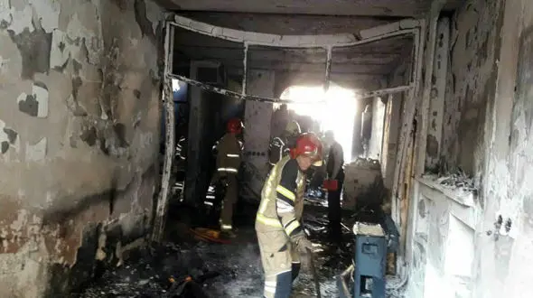 انفجار و آتش‌سوزی هولناک یک ساختمان در افسریه+ عکس