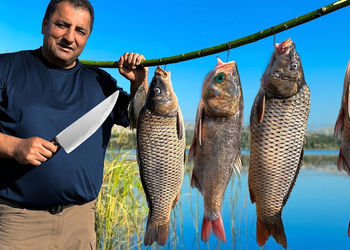 کباب ماهی‌ در دل طبیعت آذربایجان؛ لذیذترین غذای روستایی / فیلم