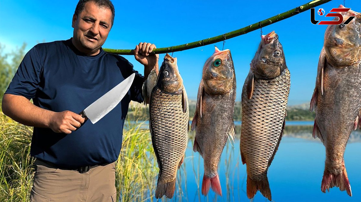 کباب ماهی در دل طبیعت آذربایجان؛ لذیذترین غذای روستایی / فیلم