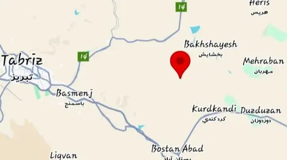 زمین‌لرزه در آذربایجان شرقی/ زلزله ۳.۷ ریشتری بخشایش