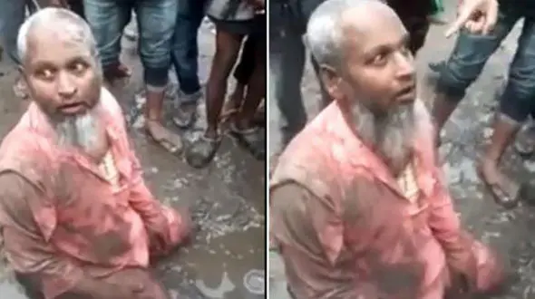  پیرمرد مسلمان هندی مجبور به خوردن گوشت خوک شد+ عکس