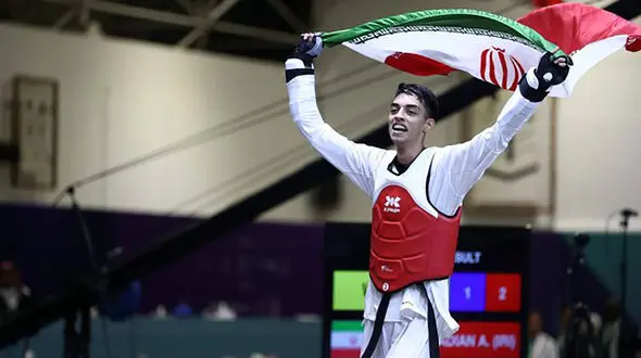علی مرادیان دومین طلایی تکواندوی ایران در ریاض