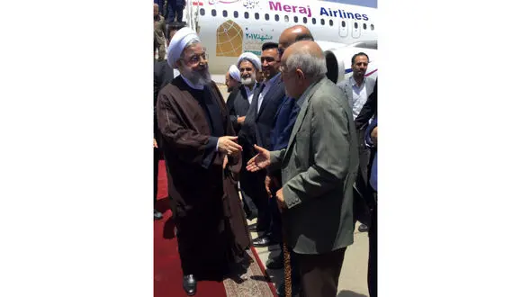 روحانی وارد اصفهان شد