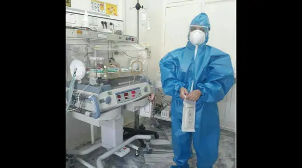 تولد نوزاد مشهدی از مادر کرونایی 