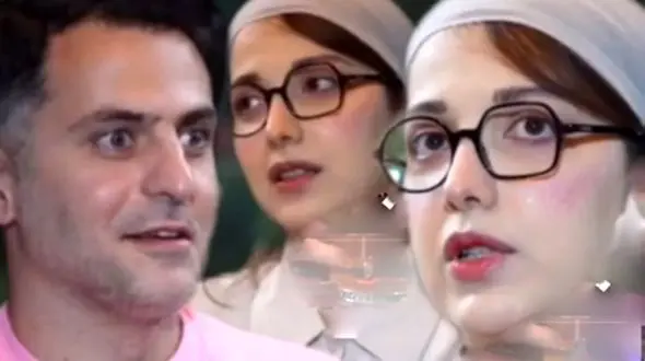 فیلم/ روشنک گرامی به علی ضیا: شوهری میخوام که خنگ باشه.../حرف نزنه.../ فقط منو بخندونه...!