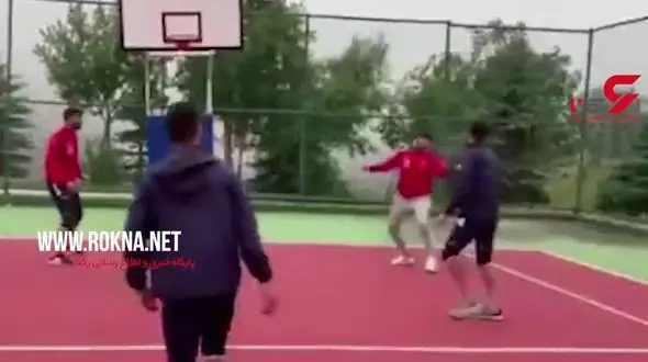  بازی جالب بازیکنان پرسپولیس با حلقه بسکتبال+فیلم