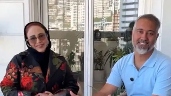 فیلم  چیدمان  شاهانه و اعیانی خانه بهنوش بختیاری و شوهرش/ از مبلمان مجلل تا لوستر محشر و چشم نوازی بالکن شیشه‌ای