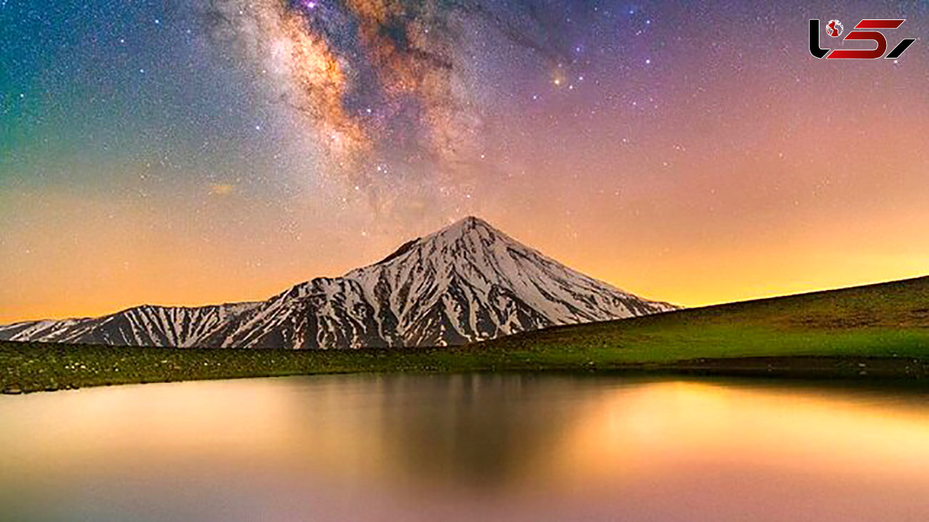 عکس از کهکشان راه شیری روی قله دماوند