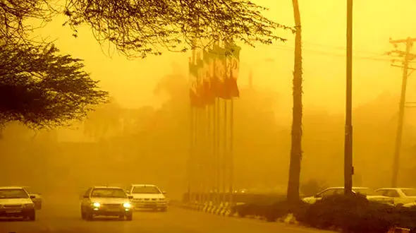 خرمشهر در وضع قرمز و آبادان در وضع نارنجی آلودگی هوا