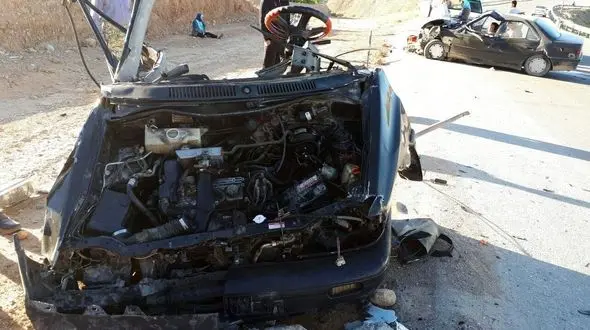 از پراید فقط فرمانش باقی ماند / حادثه دلخراش در بجنورد  + عکس 