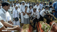 خاکسپاری قربانیان حملات تروریستی سریلانکا+عکس
