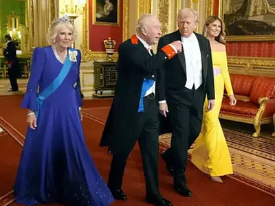 فیلم / تحقیر ترامپ توسط چارلز سوم در کاخ سفید / گفتی امریکایی ها نبودند انگلیسی ها آلمانی حرف می زدند بریتانیا نبود شما باید فرانسوی حرف می زدید