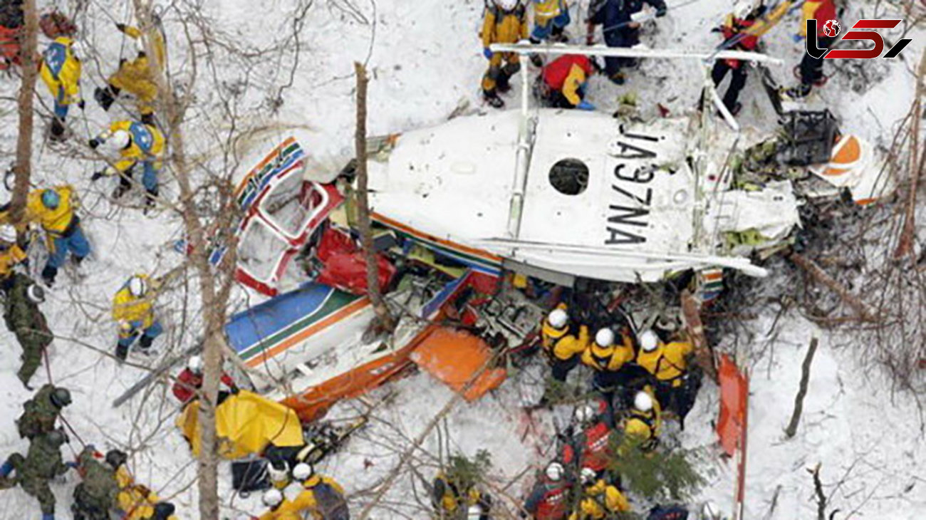 9 کشته درسقوط بالگرد امدادی ژاپنی+عکس حادثه
