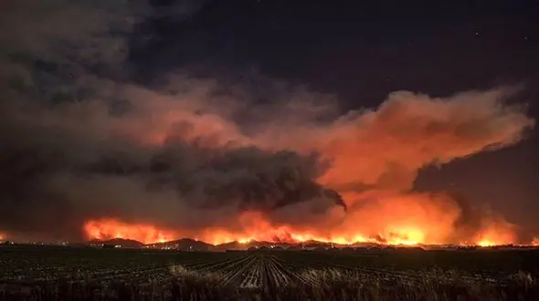 اعلام وضعیت فوق العاده در کالیفرنیای آمریکا / آتش سوزی جنگل ها همه جا را فرا گرفت + فیلم