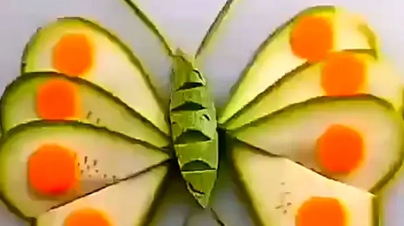 کدو به شکل پروانه + فیلم 