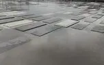 قبرستان اهواز به زیر آب رفت + عکس