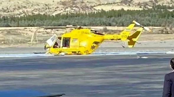 فیلم لحظه سقوط هلیکوپتر اورژانس ایلام 