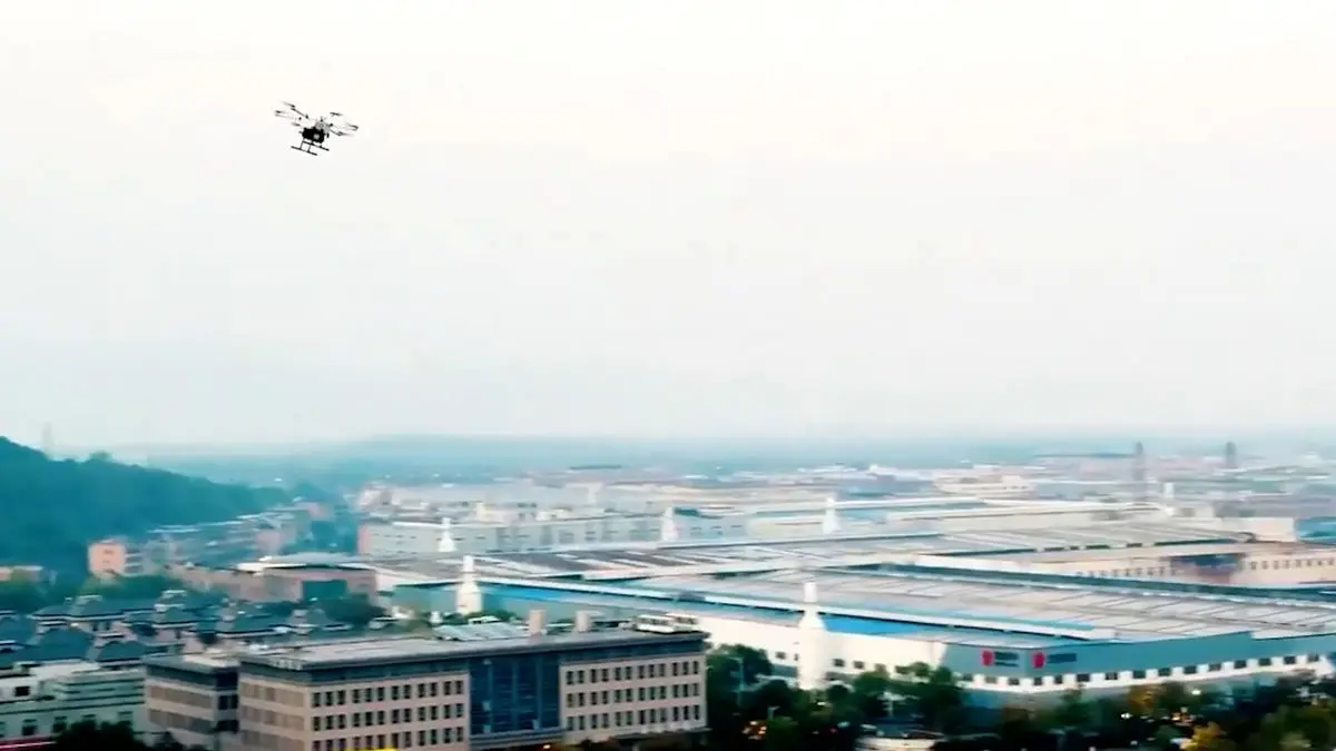 فیلم رکوردشکنی پهپاد هیدروژنی چین