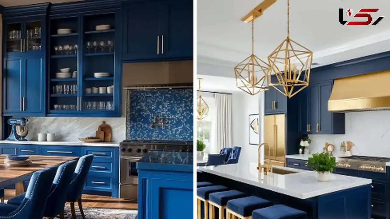 15 مدل کابینت آبی رویال؛ راهنمای دکوراسیون آشپزخانه‌ای لوکس