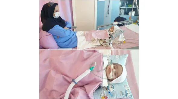 عکس عجیب از مراقبت عاشقانه یک پرستار مشهدی از نوزاد دو ماهه