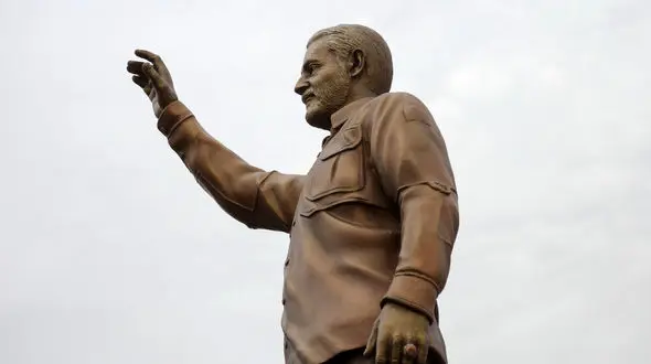 تندیس شهید سردار سلیمانی در اهواز  + عکس ها