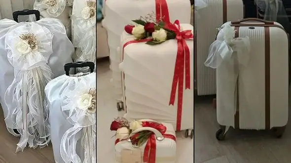 راهنمای تزئین چمدان عروس با گل‌ های طبیعی؛ شکیل‌ ترین مدل‌ ها