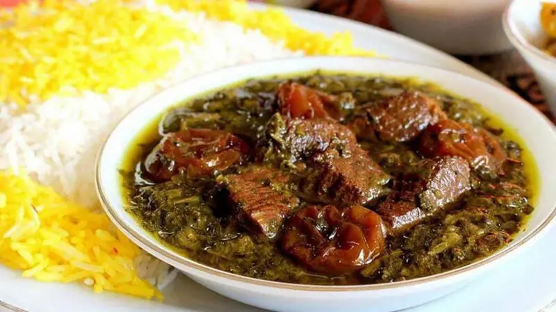 قلیه اسفناج خوشمزه