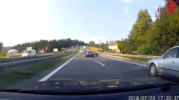 خطرناکترین صحنه  برای یک موتور سوار +تصویر