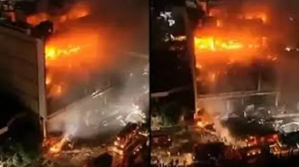 فیلم آتش سوزی مرگبار در عراق / 50 نفر زنده زنده در آتش سوختند