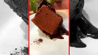 فیلم طرز تهیه کیک یخچالی با سس شکلاتی