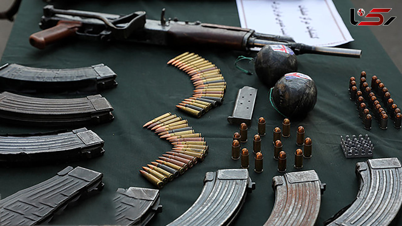 کشف 98 اسلحه جنگی خوزستان / انهدام باند قاچاق سلاح در هفتکل