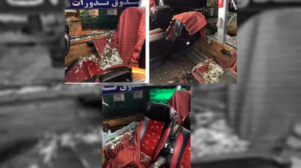 سانحه برای اتوبوس مسافربری در تونل امام زاده هاشم +تصاویر