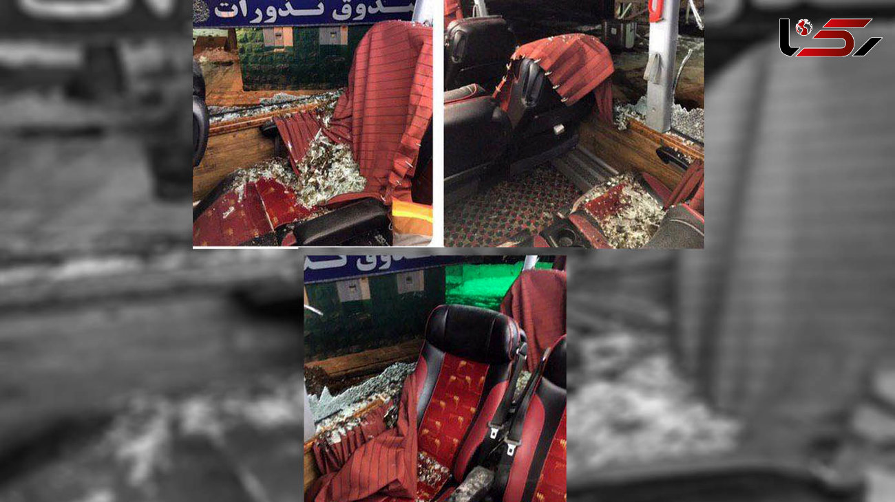 سانحه برای اتوبوس مسافربری در تونل امام زاده هاشم +تصاویر