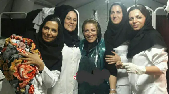 عکس لحظه تولد یک دختر دیگر در سر پل ذهاب
