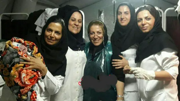 عکس لحظه تولد یک دختر دیگر در سر پل ذهاب