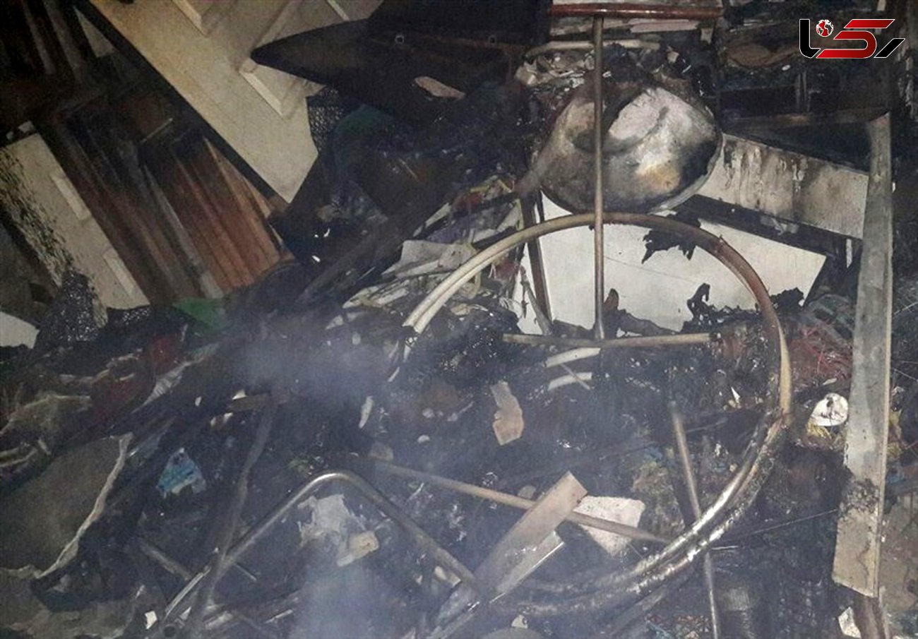 وحشت آتش سوزی در خوابگاه دبیرستان دخترانه در اردبیل+عکس
