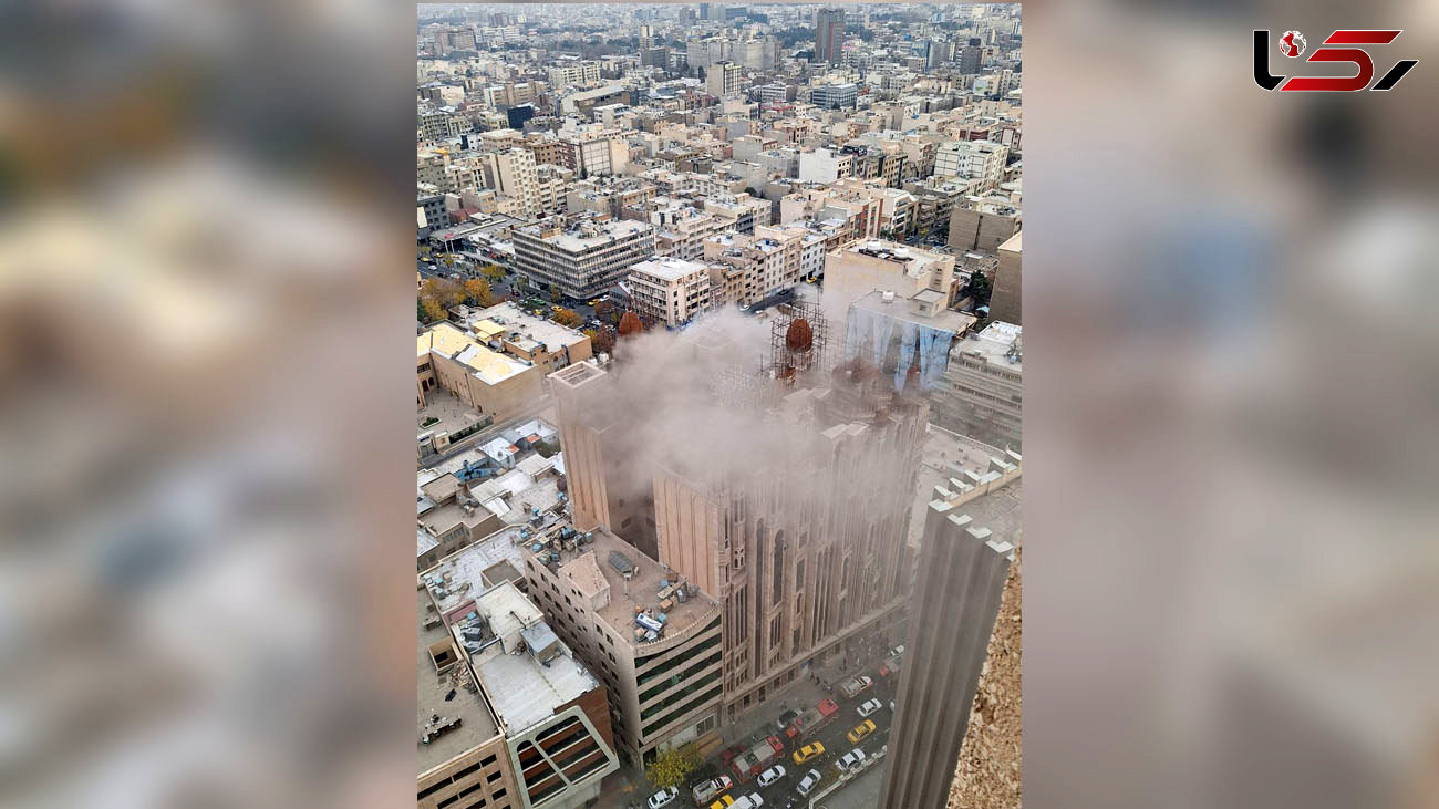 فوری / آتش سوزی روبرو برج غیر بانک صادر در خیابان سمیه  + عکس