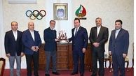 بازدید وزیر ورزش تاجیکستان از موزه ملی ورزش و دیدار با خسروی وفا