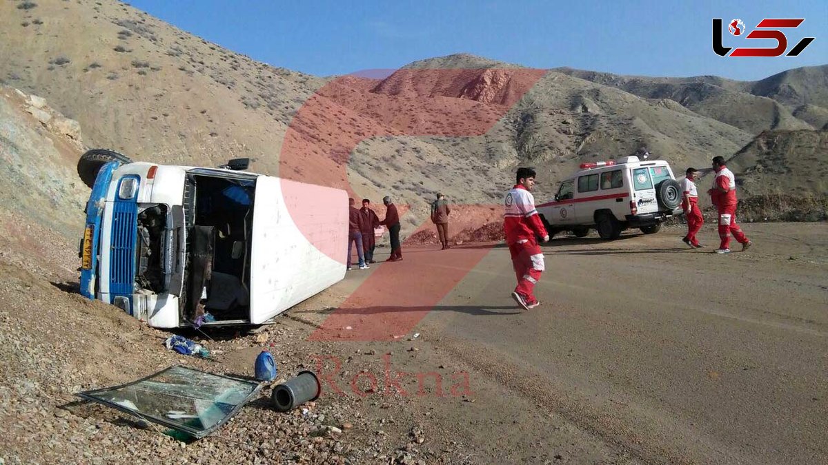 مینی بوس وحشت در  شیروان ترمز برید/سرنوشت شوم 17 مسافر جاده ای +عکس های صحنه