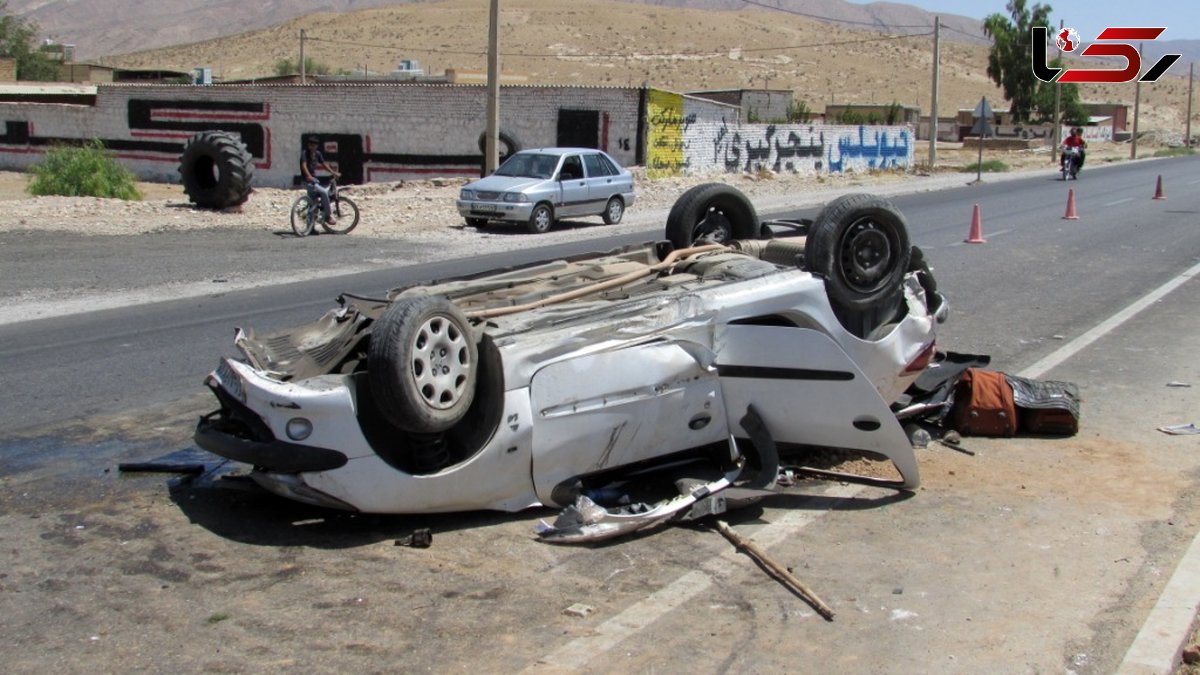 ۶ مصدوم در حادثه واژگونی خودرو در شهر اهواز